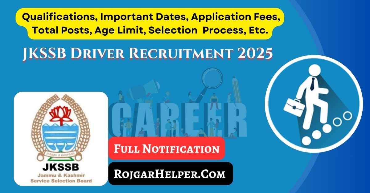 JKSSB Driver Recruitment 2025