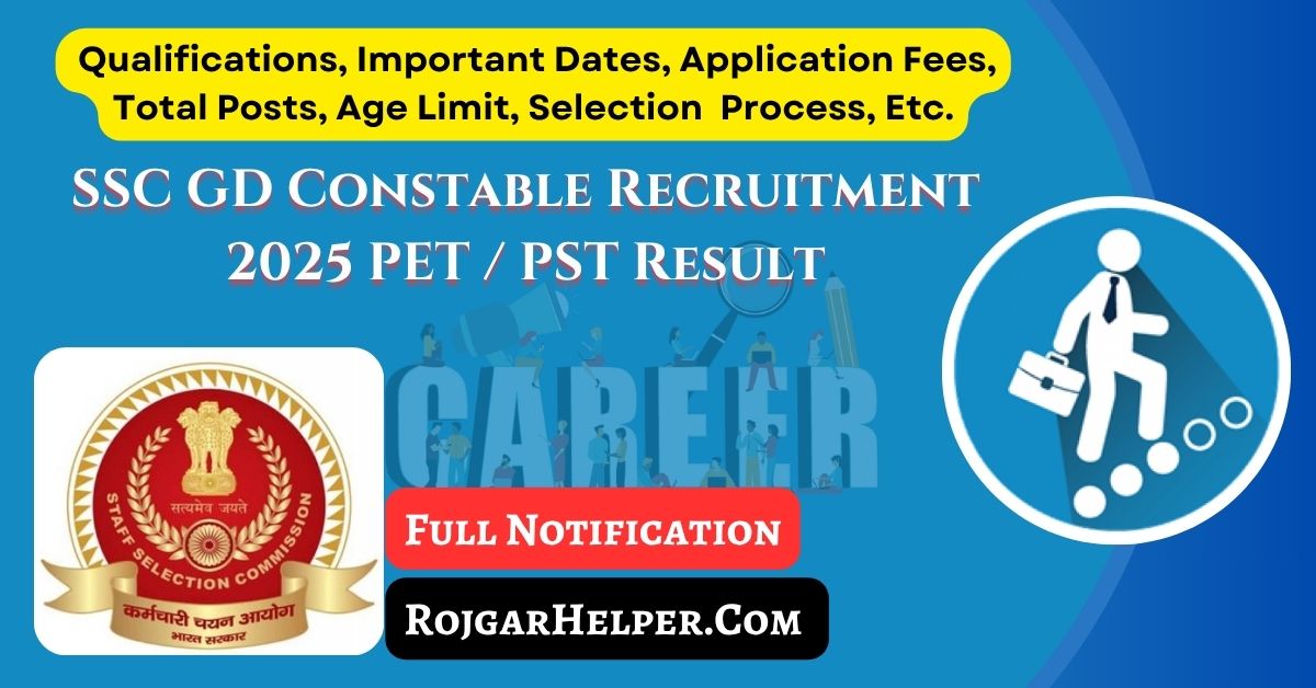 SSC GD Constable Recruitment 2025 PET PST Result
