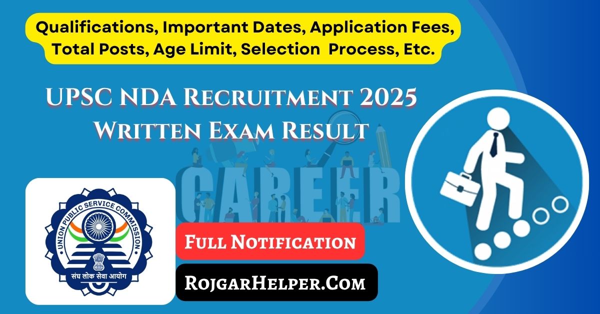 UPSC NDA Recruitment 2025 Written Examination Result