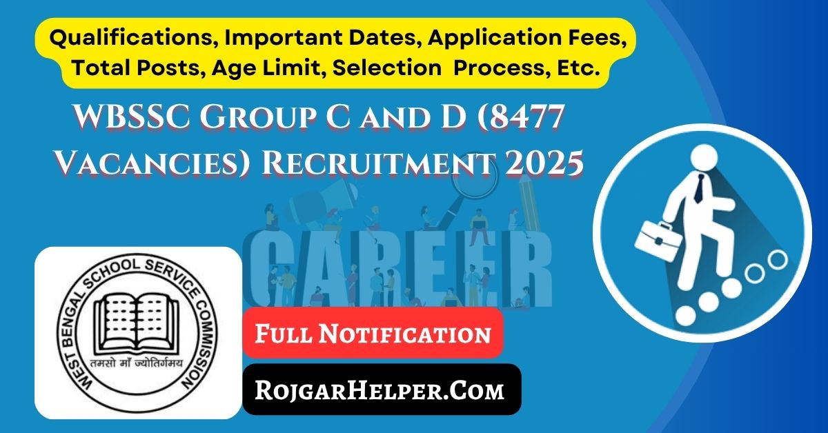 WBSSC Group C and D Recruitment 2025